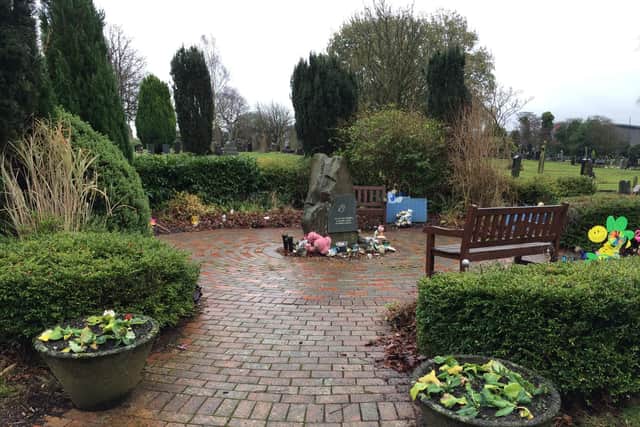 The baby memorial garden at Burnley Cemetery