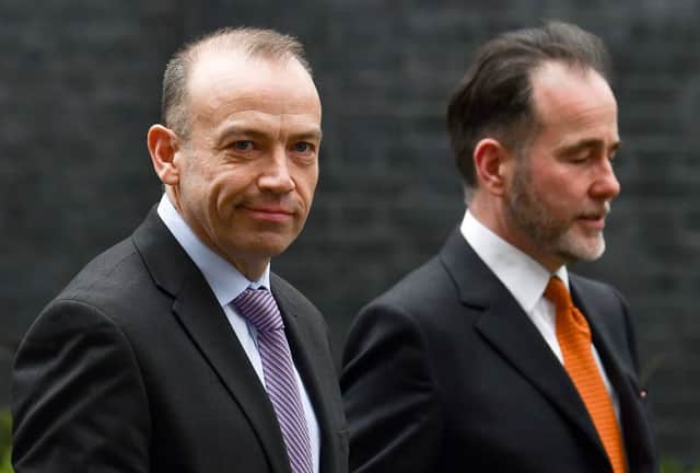 Current Conservative chief whip Chris Heaton-Harris (left) pictured with Chris Pincher (image: AFP/Getty Images)
