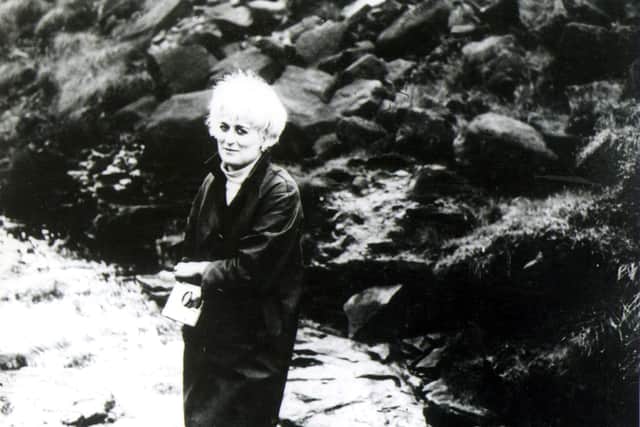 In this undated handout photo supplied by the Greater Manchester Police, Myra Hindley is seen photographed by Ian Brady at an unknown location. 