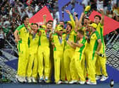 Aaron Finch lifts ICC World Cup Trophy with Australia in 2021
