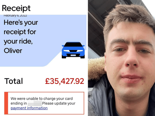 Thirsty Uber passenger dumbfounded after £10 pub trip results in bill for £35,000