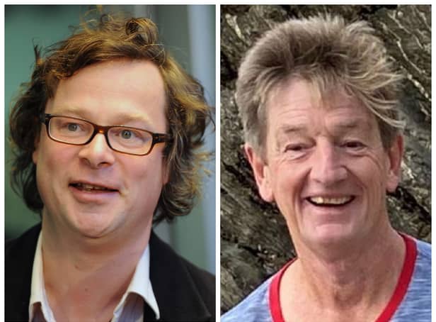 <p>Hugh Fearnley-Whittingstall (left) and missing friend Nick Fisher.</p>
