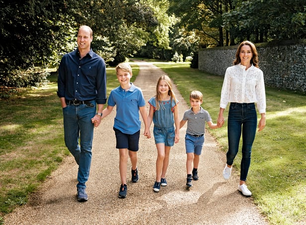 <p>The family photo taken of the Prince and Princess of Wales (Credit: Matt Porteous) </p>