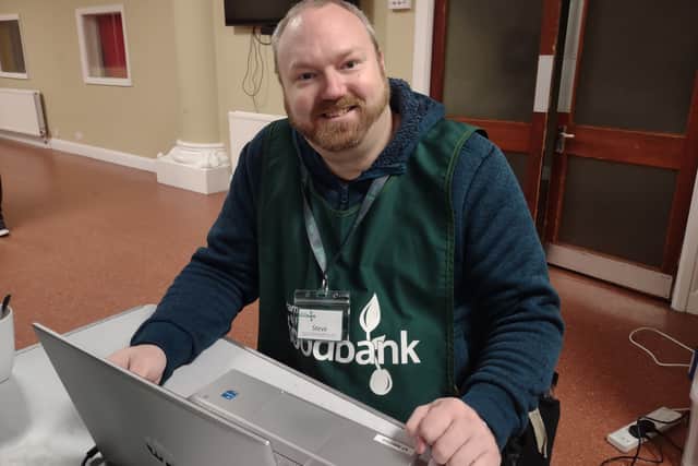 Steve Huxford is one of Trussell Trust’s Food Bank Friends at a centre in Fulham, London (Credit: Trussell Trust)