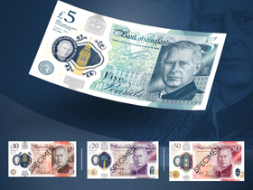 he new bank notes bearing the image of King Charles III are set to go into circulation in mid-2024. Pic: Bank of England.