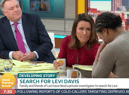 An emotional Susanna Reid seen attempting to comfort Levi Davis’ mum, Julie, who is struggling to hold back tears - Credit: ITV
