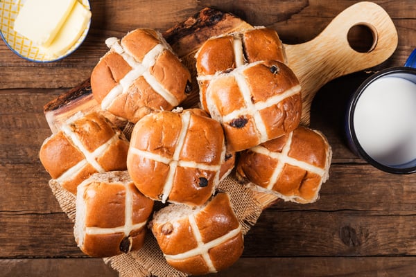 <p>Hot cross buns are usually consumed on Good Friday to mark the end of lent.</p>
