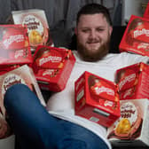 Ashley Kean, 29 of Castleford, West Yorkshire, lives on a diet of Easter egg chocolate all year round (SWNS)