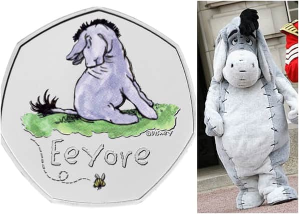 The Royal Mint has brought out a new range of 50ps inspired by the much-loved character of Eeyore from the Winnie-the-Pooh books (Getty Images and Royal Mint)