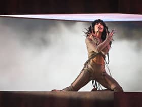 Singer Loreen performs on behalf of Sweden during the final of the Eurovision Song contest 2023.
