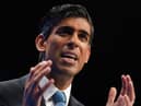 Rishi Sunak, Chancellor of the Exchequer delivers his keynote speech during the Conservative Party Conference at Manchester Central Convention Complex (Photo by Ian Forsyth/Getty Images)