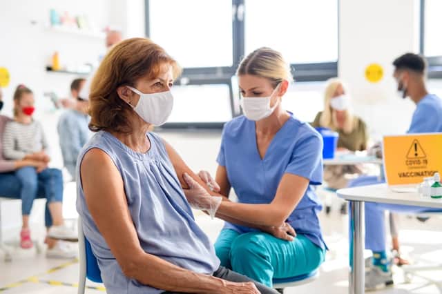 All adults over-50s in the UK have now been offered their first dose of a Covid vaccine, the Government has announced (Photo: Shutterstock)