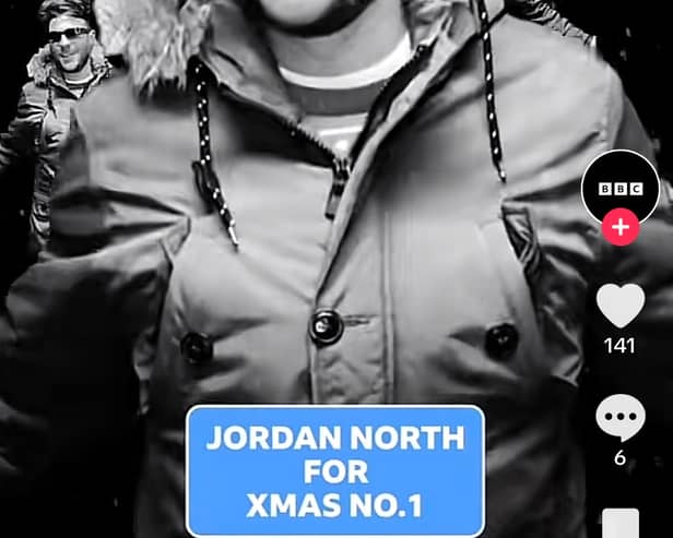 Jordan's video on the Radio 1 TikTok page