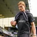 Zian Flemming arrives at Turf Moor before the Championship opening fixture against West Ham United. Photo: Kelvin Lister-Stuttard