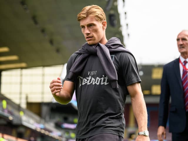 Zian Flemming arrives at Turf Moor before the Championship opening fixture against West Ham United. Photo: Kelvin Lister-Stuttard