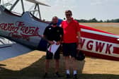 Burnley CC's Jamie Campbell raised over £2,000 for the club's junior section with a sponsored 'wing walk', flying at 700ft strapped to a bi-plane 