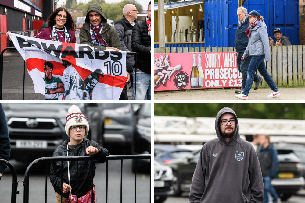 25 Fotos von Burnley-Fans bei ihrer Ankunft im Turf Moor zum ...
