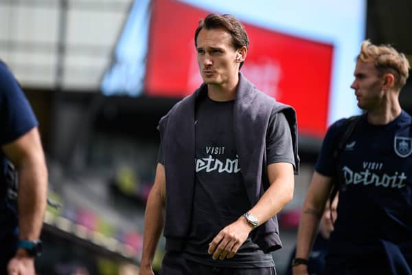 Hjalmar Ekdal arrives for Burnley v Bristol City at Turf Moor.  Photo: Kelvin Lister-Stuttard