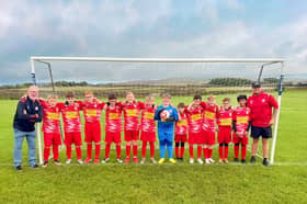 Barlick Barons U12s in their new Sally Harrison sponsored kit
