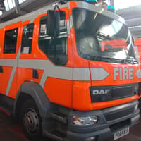 Firefighters tackle caravan blaze in Burnley's Billington Road