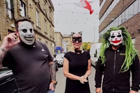 This spooky trio aka (left to right) Adam Wolski-Brown of Mojito's, Helen Lougheed of Smack's and Madge Nawaz of Remedy, are hosting a Hallowe'en themed street party on Saturday, October 31 (photo courtesy of Discover Burnley)
