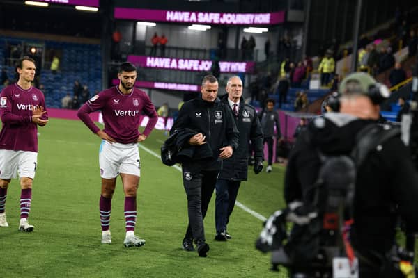 Nicky Hayen following the 2-1 defeat to Wolves at Turf Moor. Photo: Kelvin Lister-Stuttard