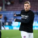 Jacob Bruun Larsen warms up before Burnley v Wolverhampton Wanderers at Turf Moor. Photo: Kelvin Lister-Stuttard