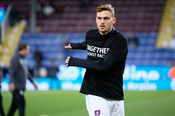 Jacob Bruun Larsen warms up before Burnley v Wolverhampton Wanderers at Turf Moor. Photo: Kelvin Lister-Stuttard