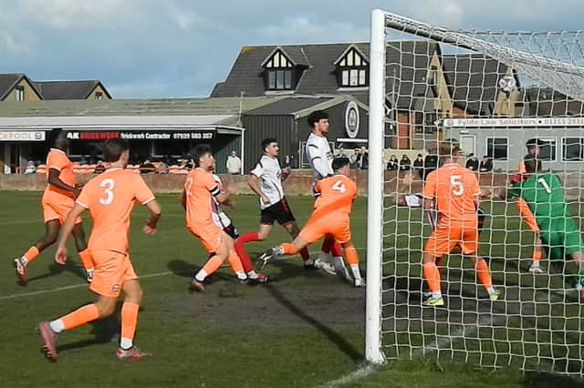 Colne on the attack at Blackpool.