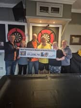 Team mates of the late Gordon Ramsden staged  a 10 hour charity darts marathon at The Bridge Inn, Padiham, in his honour