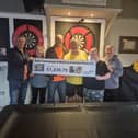 Team mates of the late Gordon Ramsden staged  a 10 hour charity darts marathon at The Bridge Inn, Padiham, in his honour