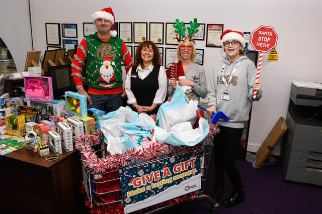 A festive trolley dash around Charter Walk shopping centre in Burnley marked the launch of the Burnley Together Christmas Gift Appeal