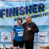 Tracy gave her finishers’ medal to her brother Denis, who inspired her to run her first half marathon for the Rosemere Cancer Centre where he is receiving treatment