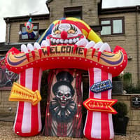 Couple  unveil 'evil circus' Hallowe'en display at their home in Burnley