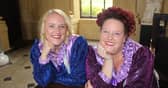 Sisters in real life and step sisters on stage for a production of 'Cinderella' are Marina Murray (left) and Fiona Monk