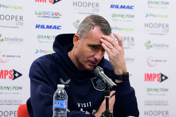 Nicky Hayen speaking for the last time as Burnley boss following the defeat to Lincoln City.