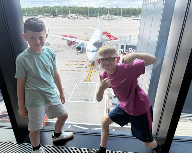 Inseparable: That's Lukas Hoyle (right) and his best friend Jaxon Plaister
