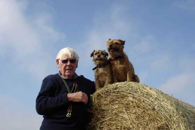 Duncan MacPheat, a former village 'bobby' in Chipping, has died at the age of 97. He is pictured here with his dogs Rory and Tilly