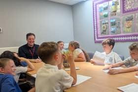 Oliver Ryan MP with Brunshaw Primary School's School Council