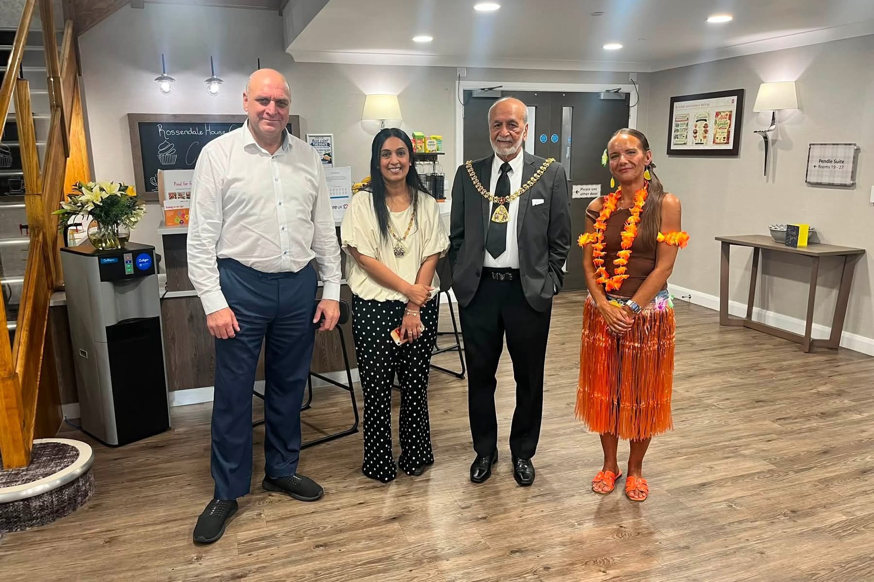 Aloha! Mayor joins Burnley care home for tropical summer festival