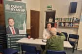 Oliver Ryan MP at his recent advice surgery in Hapton