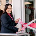 Branch manager Donna Grundy officially opens Marsden's new Colne branch