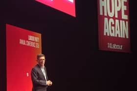 Prime Minister Andy Burnham speaking at the Labour Party Annual Conference 2026 in Liverpool