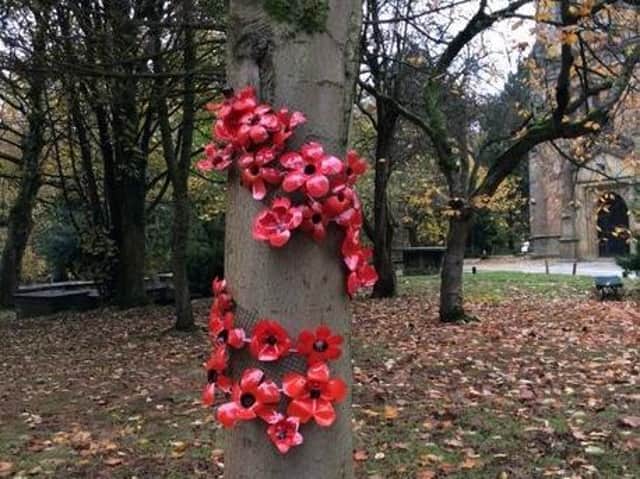 The display in St Peter's church yard