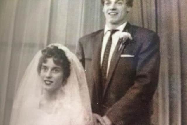 The Munros on their wedding day 60 years ago