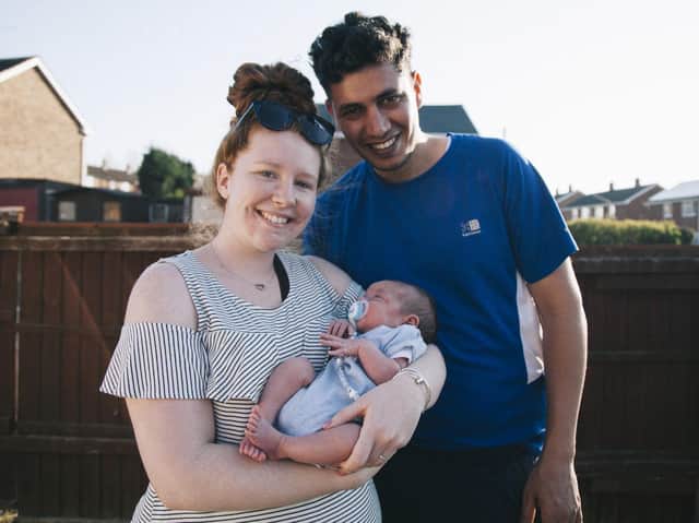 Syler, partner Mo and baby Amr-Ace featured in the The Baby Has Landed