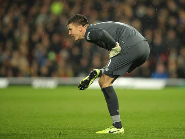 Nick Pope in action for Burnley.