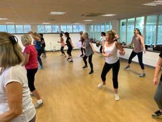The Sh'Bam class gets into full swing at Padiham Leisure Centre as part of its 50th birthday weekend.