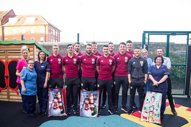 Burnley FC players visited Blackburn Royal Hospital and Burnley Generals Child and Adolescent service to spread some festive cheer. Photo: Burnley Football Club