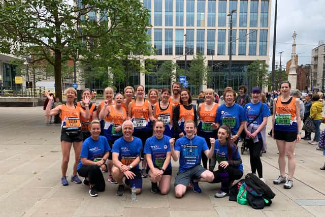 The team who took part in the Manchester 10k to raise money for the Motor Neurone Disease Association.